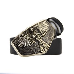 Archangel Michael german silver belt buckle; Saint Michael; Tyrael belt buckle