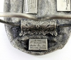 Siskiyou Farming Belt Buckle Swedish American State Bank 70th Anniversary