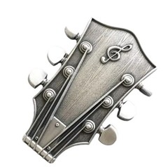 Silver Enamel Guitar Head Belt Buckle Musician Western other Colors Available