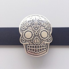 Vintage Silver Plated Tattoo Emo Skull Belt Buckle Gurtelschnalle