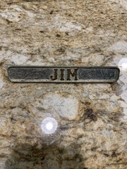 JUSTIN SILVER MEXICO “JIM” Name Plate 6.25” WESTERN