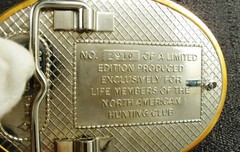 North American Hunting Club Belt Buckle – Wings Of Gold – 24K Gold/Rhodium BOX