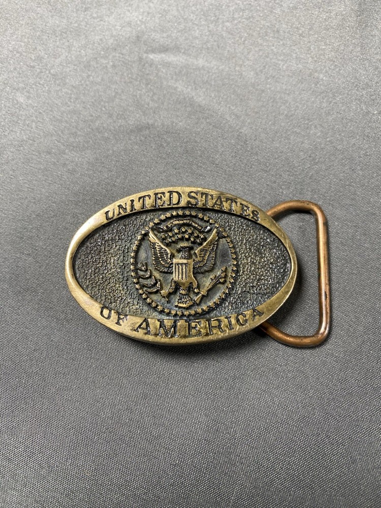 Heritage Mint United States of America Bald Eagle Seal Solid Bronze Belt Buckle