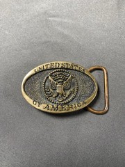 Heritage Mint United States of America Bald Eagle Seal Solid Bronze Belt Buckle