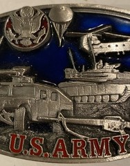 U.S. ARMY BELT BUCKLE VINTAGE 1991 BERGAMOT DETAILED PEWTER BUCKLES