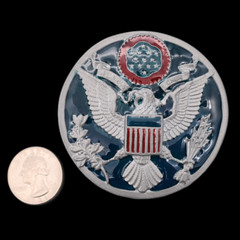 E Pluribus Unum Eagle Crest Patriotic Belt Buckle