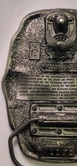 NEW VINTAGE BELT BUCKLE USAF US AIR FORCE SUPERIORITY 1983 #1073 JET PEWTER