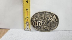 Award Design Medals Belt Buckle Mens Oregon State Seal Solid Brass USA