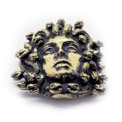 Medusa Gorgo Brass Belt Buckle