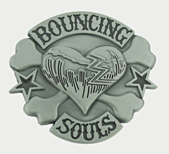 Heart Belt Buckle New Men Women Halloween Costume Antiqued Metal Bouncing Souls
