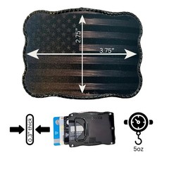 BUCKLE WALLET. FLORAL FLAG w/ROSE GOLD ROPE EDGING. HOLDS ID, CARDS & MONEY!