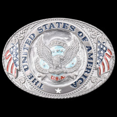 United States of America Patriotic Seal Great American Buckle Co. Belt Buckle