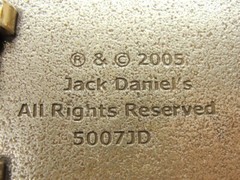 2005 Jack Daniels Metal Belt Buckle Silver Tone Old No 7