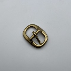 Solid Brass Oval Buckle Un Coated Leather Strap Buckle 20mm
