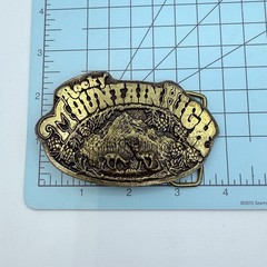 Vtg ROCKY MOUNTAIN HIGH VINTAGE BELT BUCKLE Deer Meadow 1970s