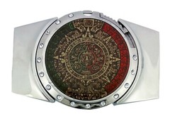 New Mayan Mexico MEN COWBOY WESTERN Aztec Calendar REMOVABLE LIGHTER Belt Buckle