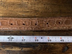 Arnold Goldstein Sterling Silver Belt Buckle 14K Gld 37-39-1.25” JR Belt 🐊✅