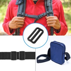 Bag Belt Glide Buckle (50mm/2&Prime;) 50Pcs, Plastic Adjustable Buckle Fasteners