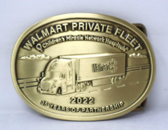 Walmart Private Fleet 2022 Children&rsquo;s Miracle Network Safety Brass Belt Buckle