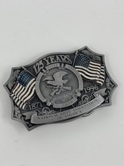 Vintage NRA National Rifle Association Of America Pewter Belt Buckle Made In USA
