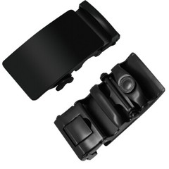 Fashion Men Classic Black Metal Automatic Buckle Ratchet Belt Buckle 3.5cm Width