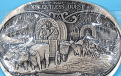 VTG 70s/80s Brass Relentless Quest Tim Thompson Pioneer Belt Buckle