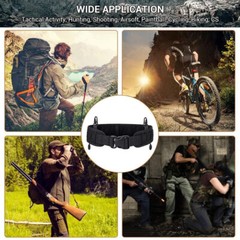 Men Tactical Molle Padded Patrol Belt Adjustable Waist Belts Hunting Combat Gear