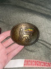 RARE VINTAGE BOB MARLEY & THE WAILERS “Jah People” Metal Belt Buckle +Belt Retro