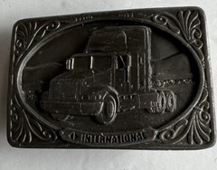 INTERNATIONAL TRANSPORTATION Trucking TRUCK 1991 Vintage belt buckle USA Tonkin