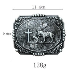 Multiple smooth brass alloy Western cowboy bronze belt buckle alloy plate
