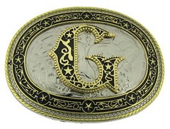 Letter Initial G Belt Buckle New Men Women Western Rodeo Cowboy Fashion Cowgirl