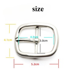 1X 30mm Belt Buckle Single Prong Rectangle Replacement Tongue Pin Buckle for Men