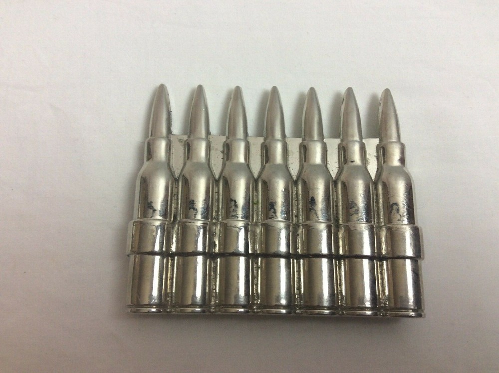 Large 4&Prime; Western Fashion Metal Motorcycle Biker Belt Buckle Bullet Shell Casing