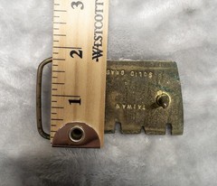 Solid Brass Gold AWANA Western Utility Belt Buckle for Men 2.75”x1.75” Fits 1.75