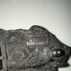 Born To Ride Eagle Motorcycle Biker Metal Western Belt Buckle Silver/Red 1.5&Prime;
