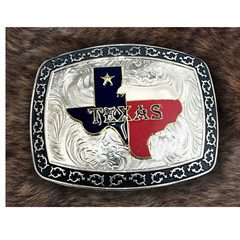 WMG Texas State Belt Buckle Flag Map Cowboy Rodeo Western Hebillas Vaqueras