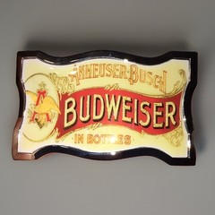 Set Of 2 Bradford Exchange Collectible Budweiser Beer Belt Buckles COA TEMPLATE