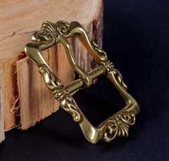 Retro Brass Celtic Flower Pin Buckle for Leather Belt Replacement Fit 33mm Strap