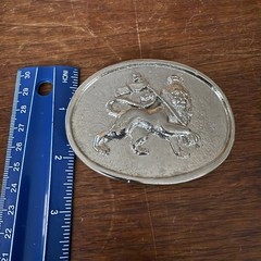 Lion of Judah Rastafarian Belt Buckle Silver Staff Ethiopian Culture Jamaica