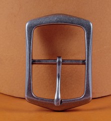 Heavy Duty Silver Finish Oblong Center Bar Belt Buckle Fits 1-1/2&Prime; Leather Belts