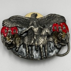 Siskiyou Buckle Co Native American Warrior Eagle Buffalo Belt Buckle USA Made