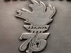 Royal Canadian Legion Pewter 75th Anniversary Belt Buckle