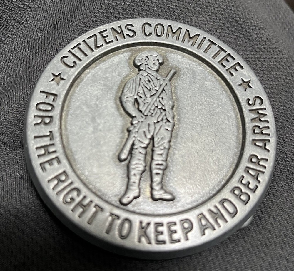 Citizens Committee For The Right To Keep And Bear Arms Belt Buckle Made in USA