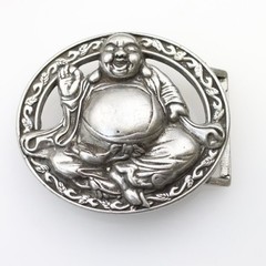 Buddha Belt Buckle Antique Silver – Asian Lucky Buckle Antique Style