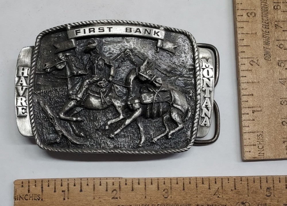 FIRST BANK – HAVRE, MONTANA – #d – belt BUCKLE – listing #7265