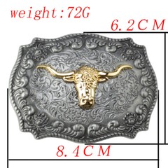 Big Bull Head Belt Buckle Silver Gold Western Cowboy Jeans Accessories Buckles