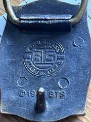 1979 Vintage BTS Solid Brass Steam Engine Locomotive Train Belt Buckle USA Made
