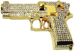 Gun Belt Buckle Western Men Real Cowboy Fashion Bling Style Rodeo Gold Metal