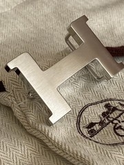 H 24mm Silver Brushed Belt buckle