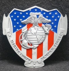 XF15142 *NOS* VINTAGE 2007 **U.S. MARINE CORPS** SEMPER FIDELIS MENS BELT BUCKLE